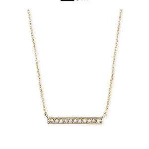 NEW WITH TAGS Addison 14K Yellow Gold-Plated Pendant Necklace simple bar